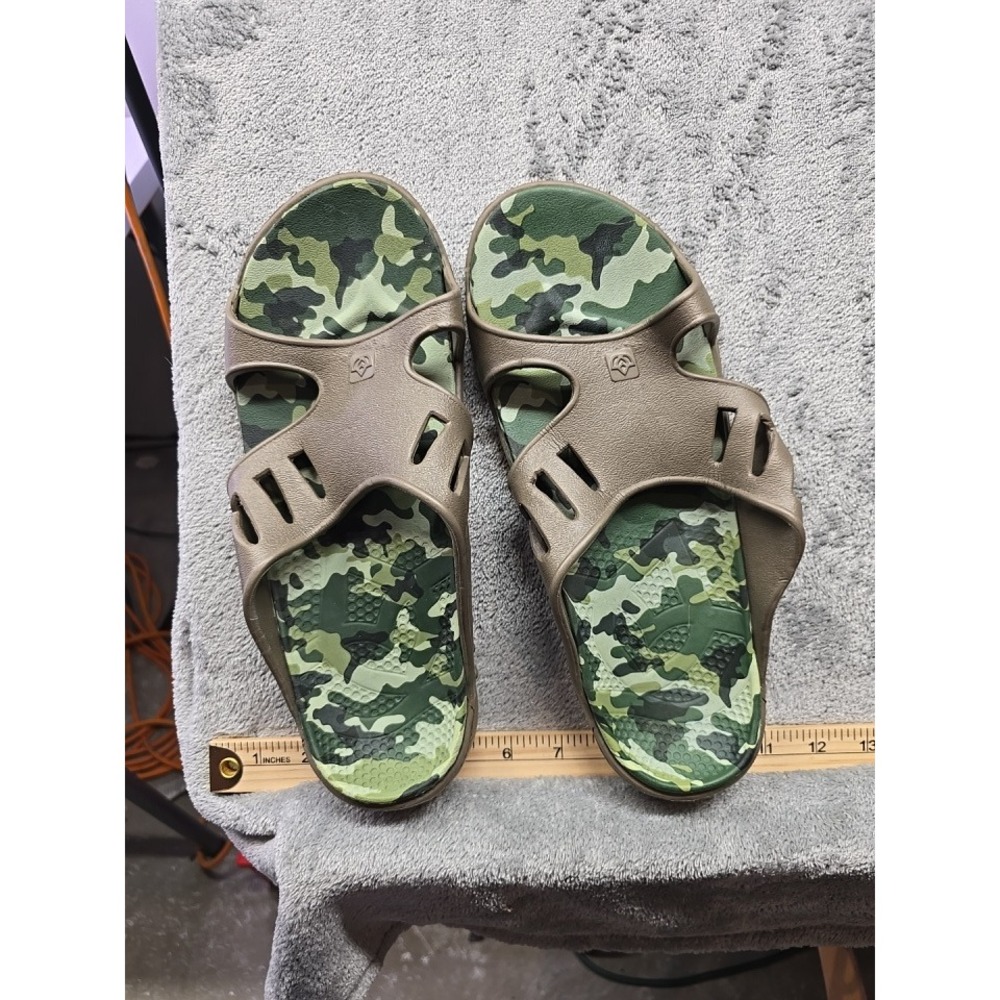 Spenco Kholo Orthotic Recovery Slide Sandals Mens 10 Camo Tan Camouflage NWOT - Picture 10 of 10